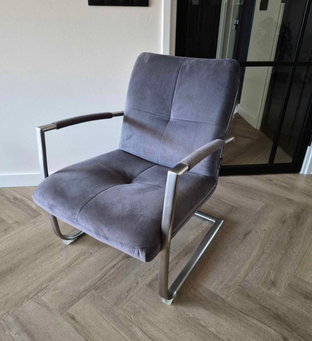fauteuil grijs, Ophalen, Zo goed als nieuw, 75 tot 100 cm, 50 tot 75 cm