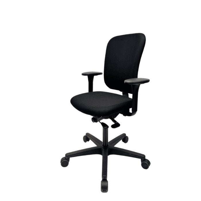 Bureaustoel Ahrend 160 - Zwart - Refurbished, Zwart, Ophalen of Verzenden, Zo goed als nieuw, Bureaustoel