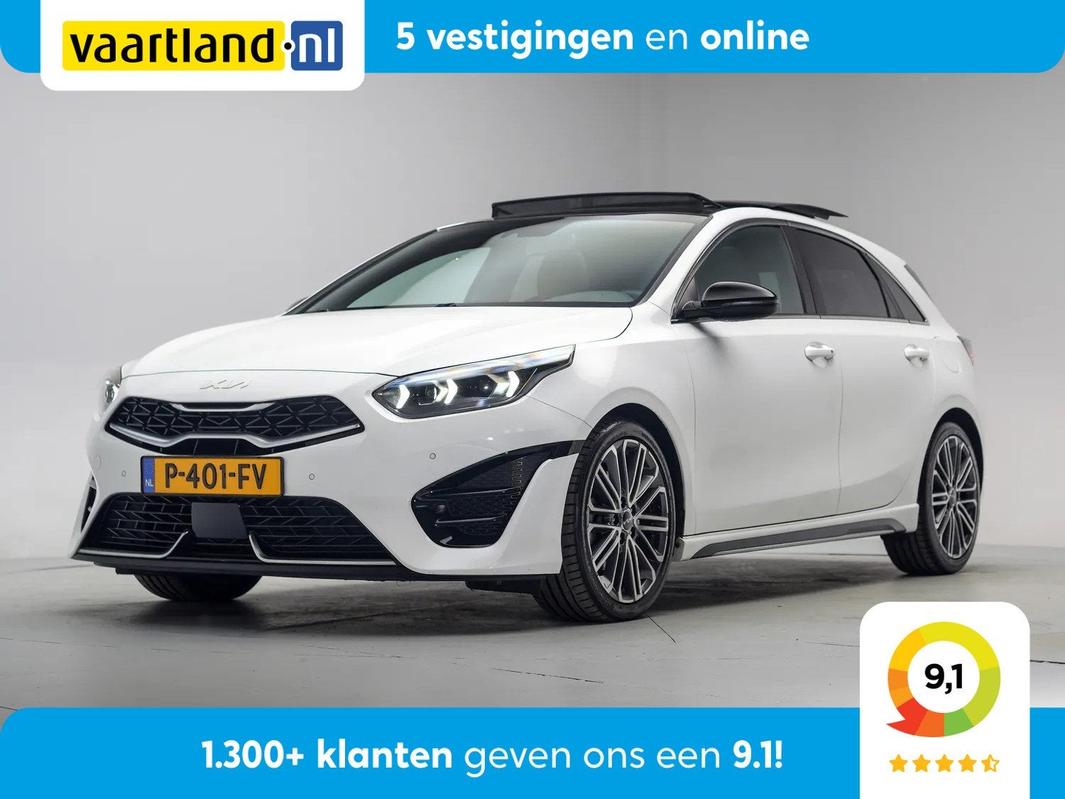 Kia Ceed 1.5 T-GDI GT-PlusLine Aut. [ Panoramadak JBL Adapt., Auto's, Kia, Automaat, Gebruikt, 4 cilinders, Wit