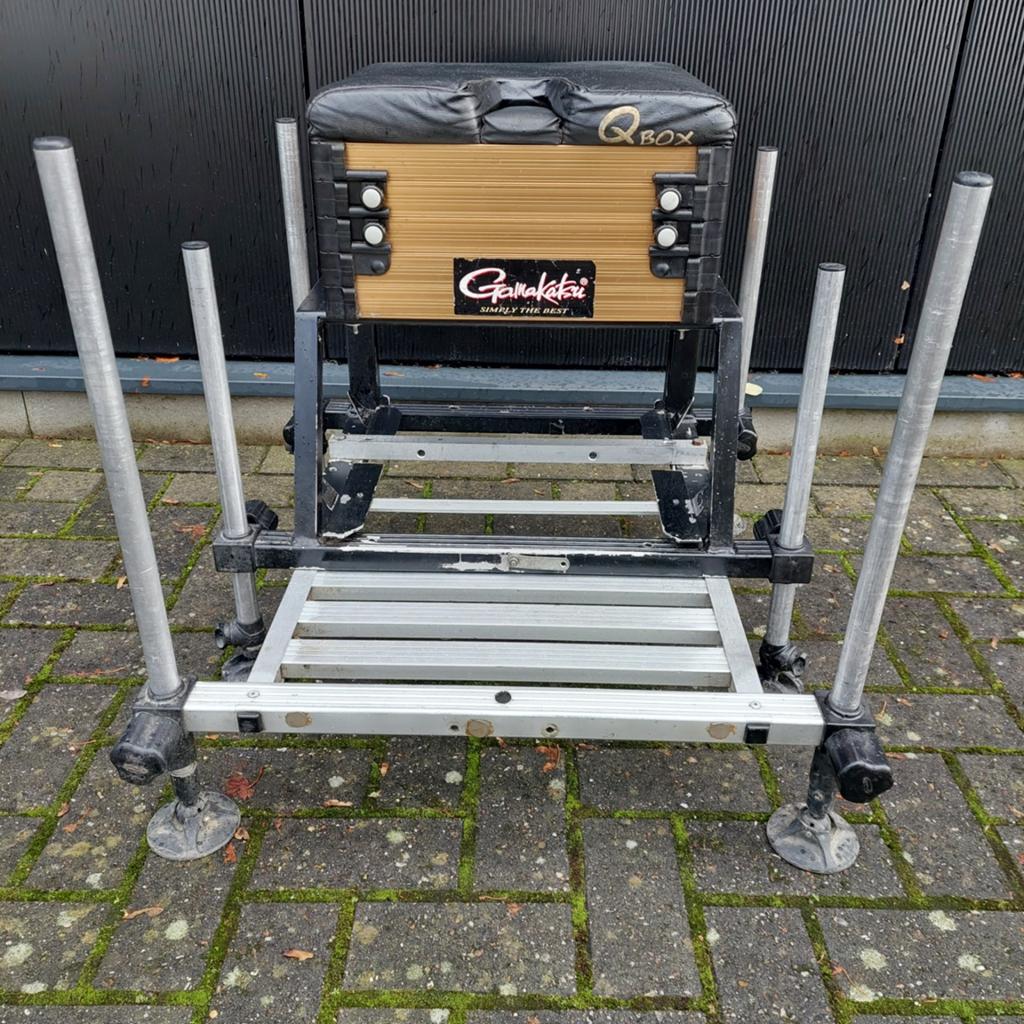 Ultimate Q-Box zitkoffer in nette staat incl steunen., Ophalen of Verzenden, Zo goed als nieuw, Overige typen