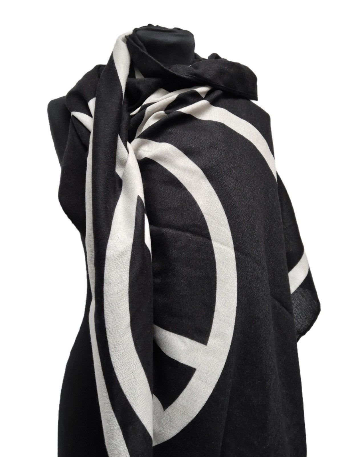 H&M minimalistische print sjaal, Kleding | Dames, H&M, Ophalen of Verzenden, Nieuw, Sjaal