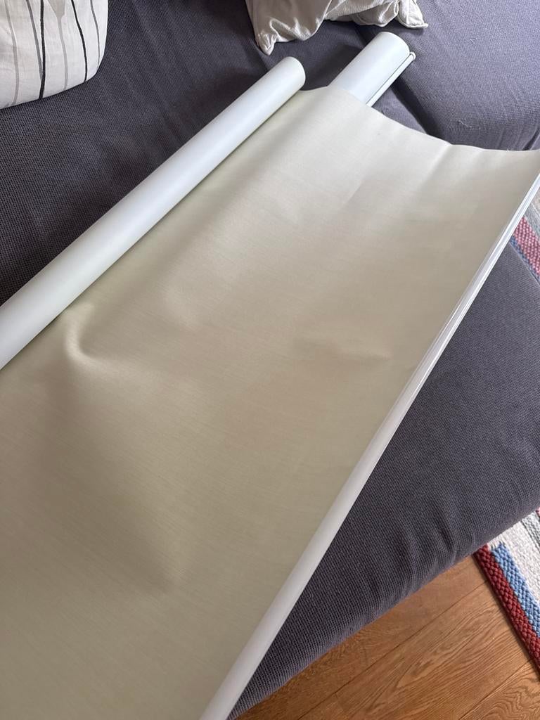 Lichtbeige rolgordijn 2x 130 cm breed, Ophalen, Gebruikt, Rolluik, Minder dan 250 cm