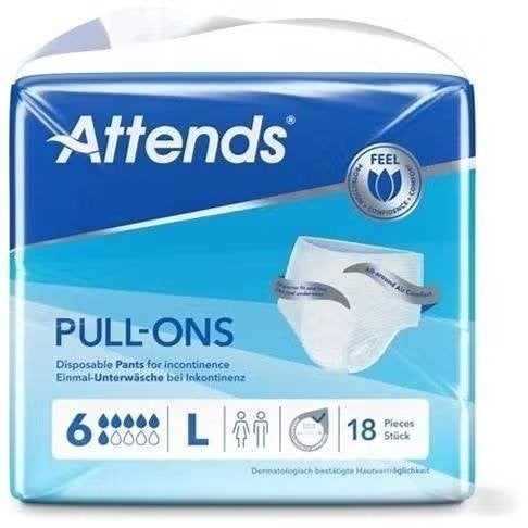 Attends Pull-Ons Plus 6 L Luier Broekje 18 Stuks In Een Pak, Diversen, Verpleegmiddelen, Ophalen of Verzenden, Nieuw