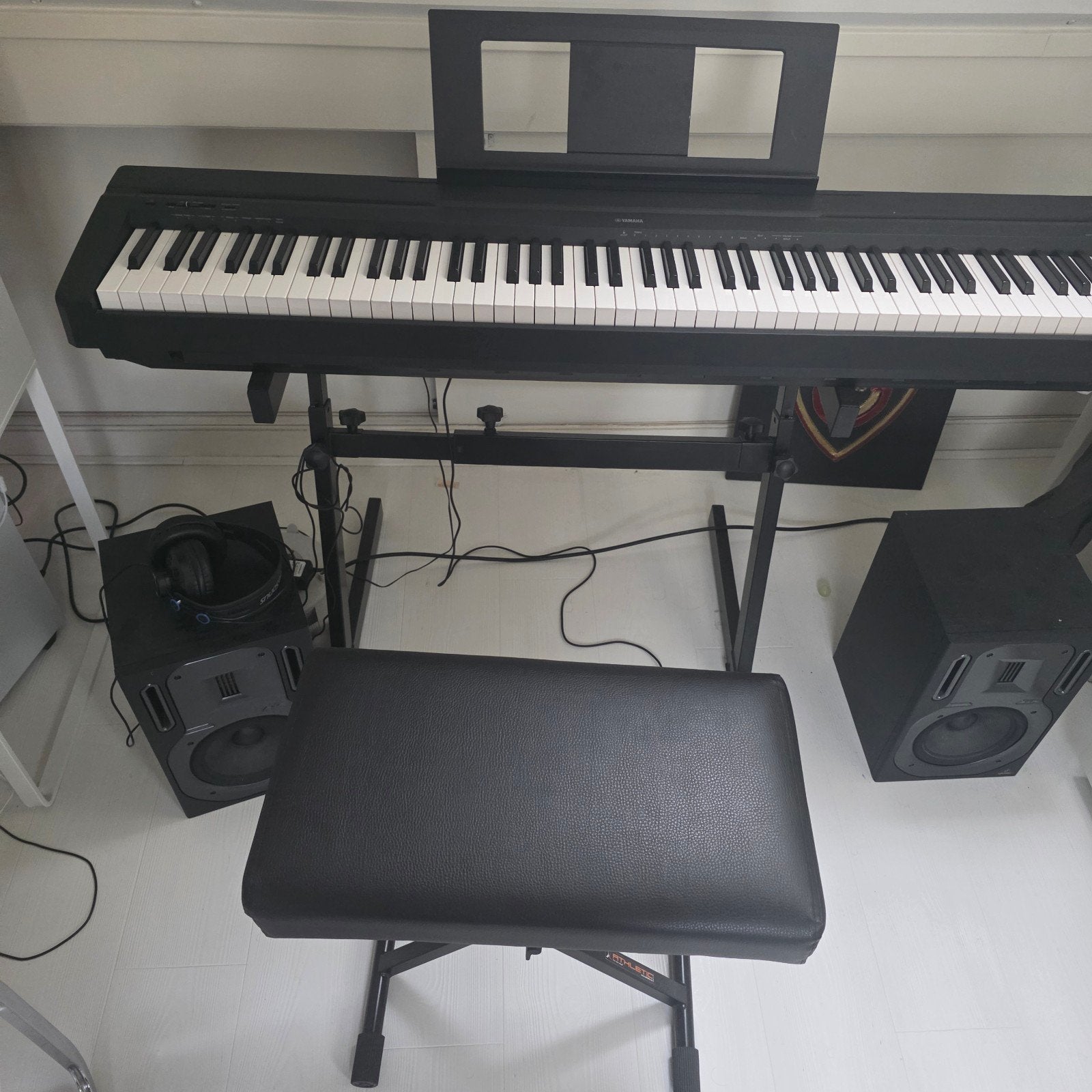P45 piano set Yamaha, Muziek en Instrumenten, Ophalen, Zwart, Digitaal, Zo goed als nieuw