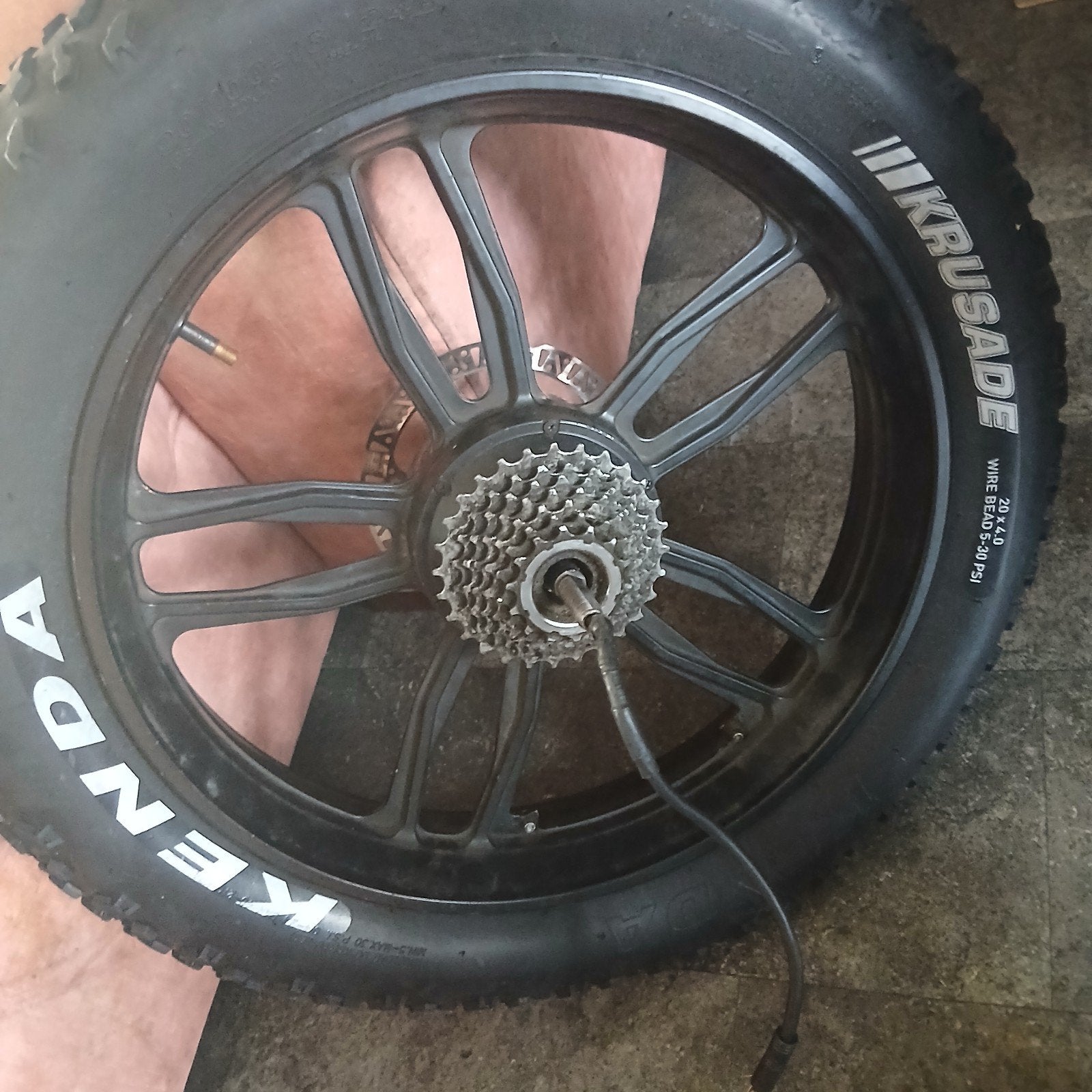 fatbike achterwiel met motor en Kenda band, Gebruikt, Elektrische fiets, Aluminium, Kenda