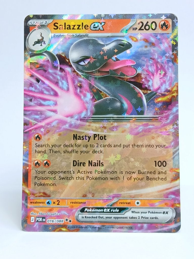 Pokémon - Perfect Order - POREN - Salazzle ex - 016/088, Verzenden, Zo goed als nieuw, Losse kaart, Foil