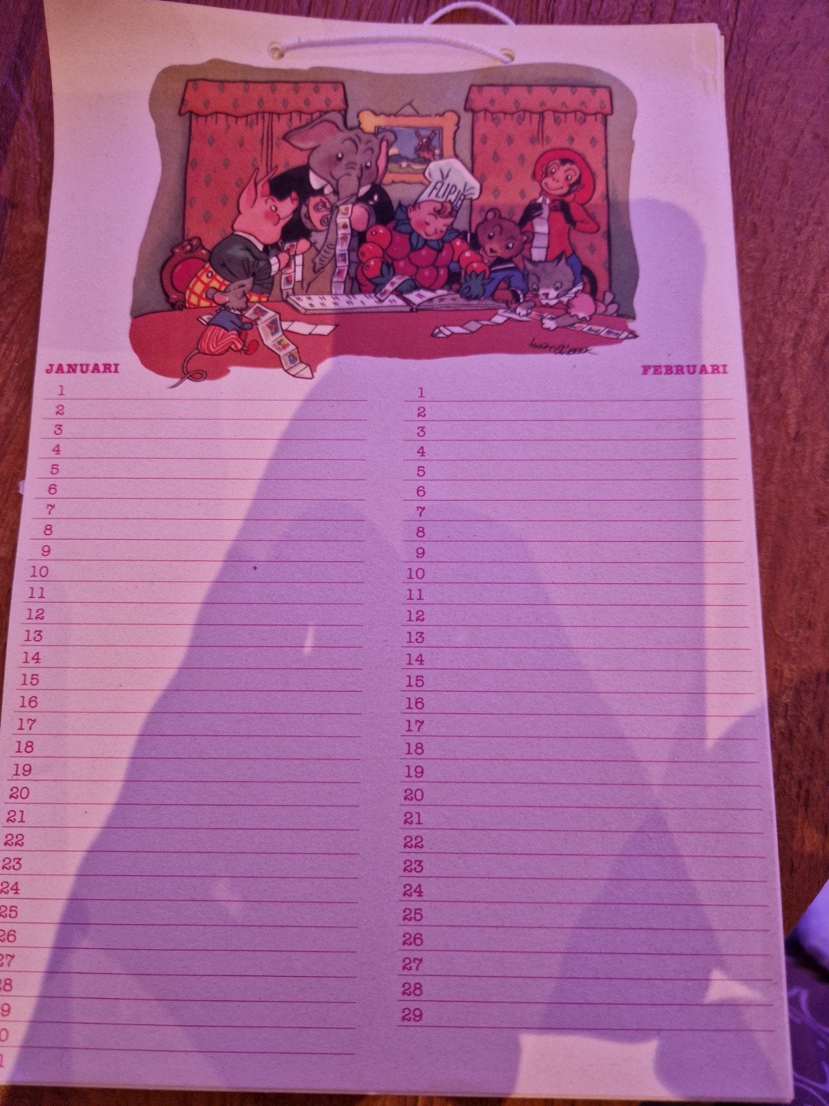 verjaardagskalender flipje tiel, Diversen, Ophalen of Verzenden, Maandkalender, Nieuw