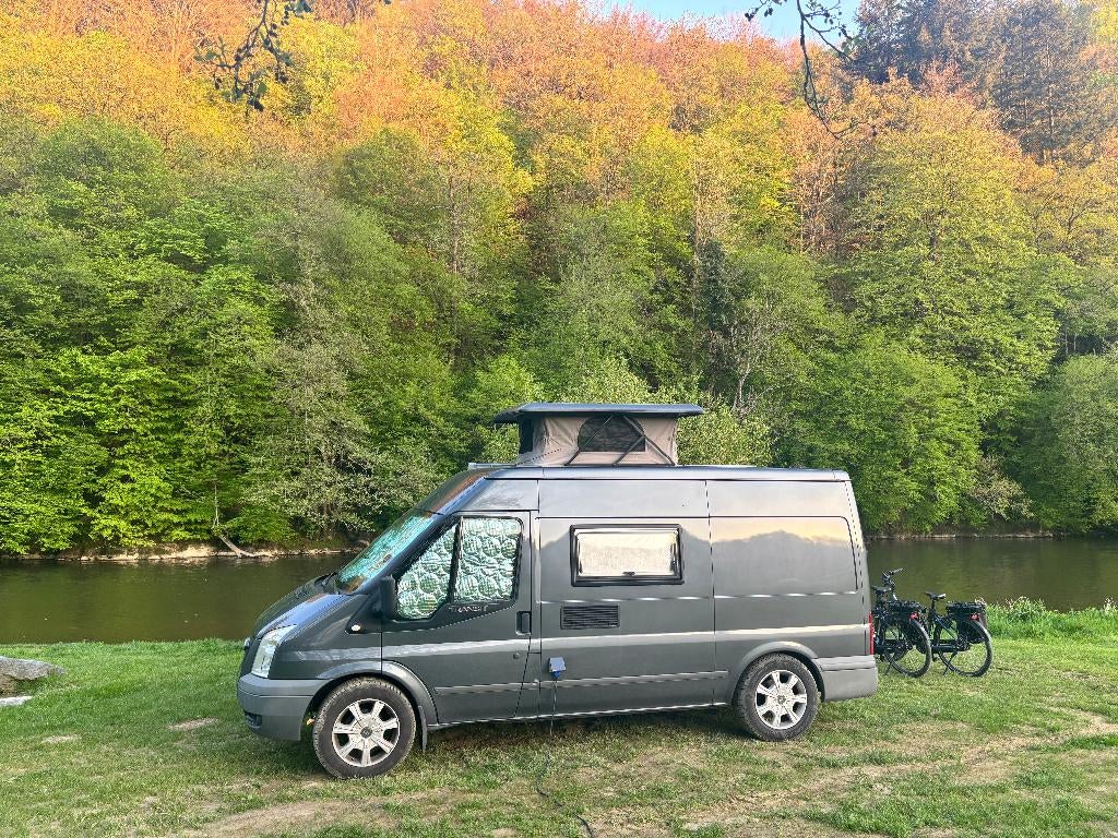 Instapklare Ford Transit Camperbus 2.2 TDCi (140 PK), Luifel, Chemisch toilet, Buscamper of Camperbus, Koelkast