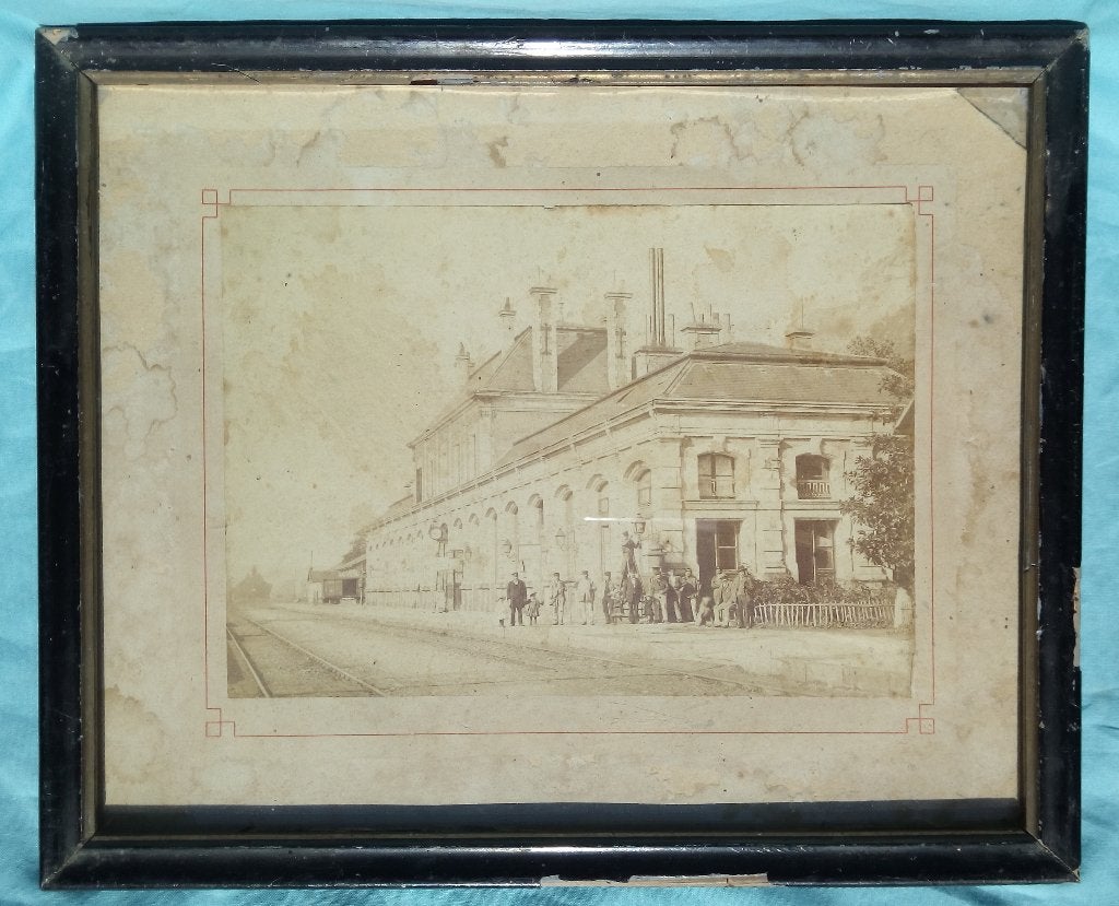 FOTO 1926 NED RHIJNSPOORWEG MAATS NRS STATIONSGEBOUW UTRECHT, Verzamelen, Verzenden, Gebruikt, Trein, Overige typen