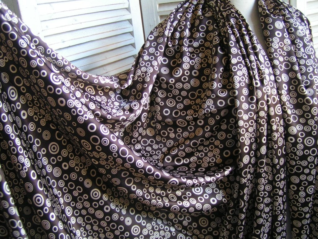 coupon soepele stof nr CC 476, Bruin, Verzenden, 120 cm of meer, Polyester