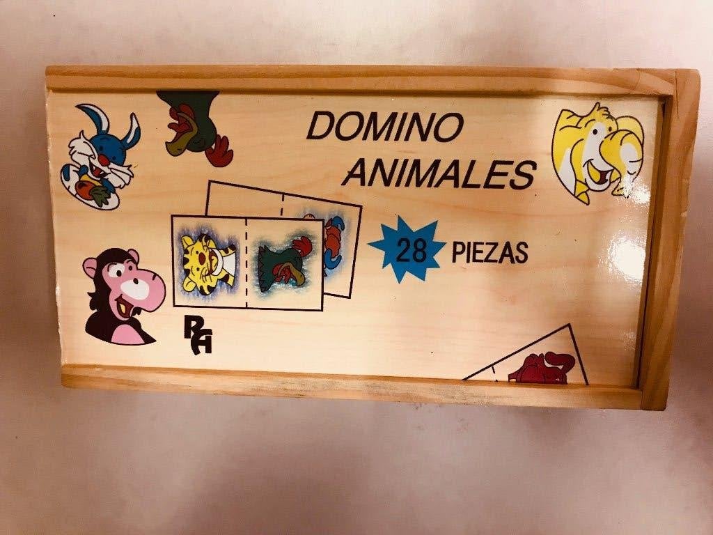 Domino Animales - Houten Dominospel met Dieren, Ophalen of Verzenden, Zo goed als nieuw, Overige typen