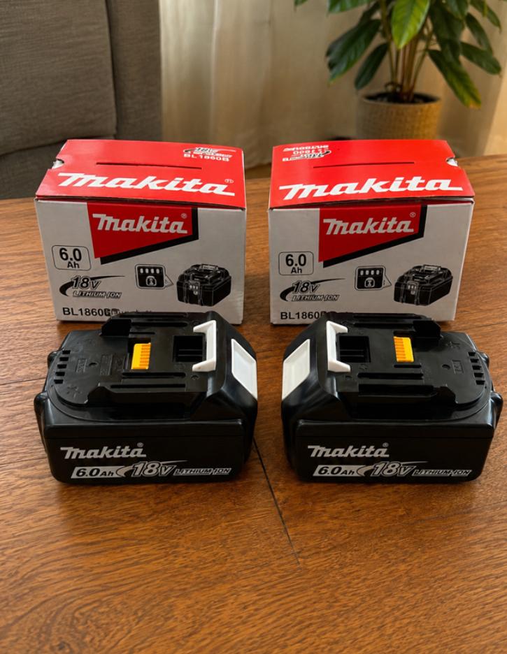 2x Makita 18V 6.0Ah Li-ion Accu BL1860B - Nieuw in doos, Ophalen of Verzenden, Nieuw, Overige typen