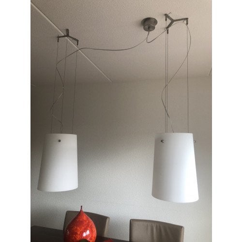 Prandina Sera S3 Hanglampen - Set van 2, Ophalen of Verzenden, Gebruikt, Glas, Modern