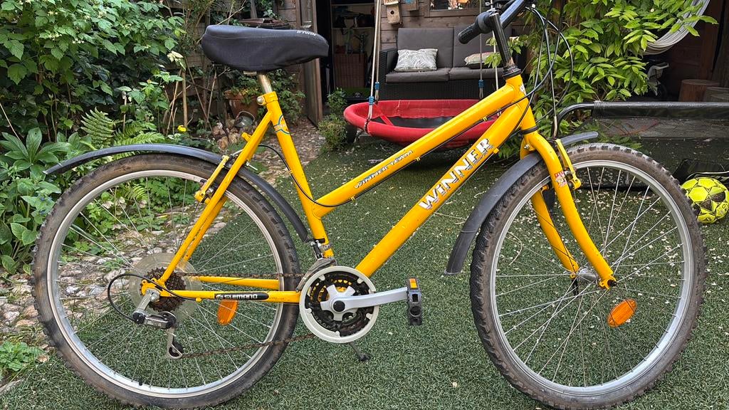 Mountainbike voor kids/dame, Fietsen en Brommers, Fietsen | Dames | Sportfietsen en Toerfietsen, Gebruikt, 26 inch, Velgrem, 15 tot 20 versnellingen