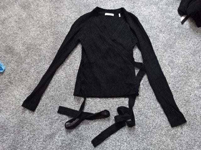Superleuke omslagtrui van Melting Stockholm / maat S, Kleding | Dames, Truien en Vesten, Zwart, Ophalen of Verzenden, Zo goed als nieuw