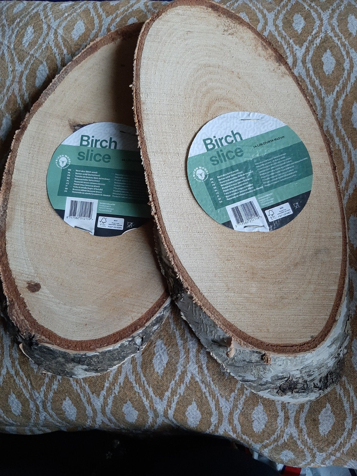 2 Nieuwe Berken Schijven - Decoratie & Knutselen, Ophalen of Verzenden, Nieuw, Overige houtsoorten, Overige typen