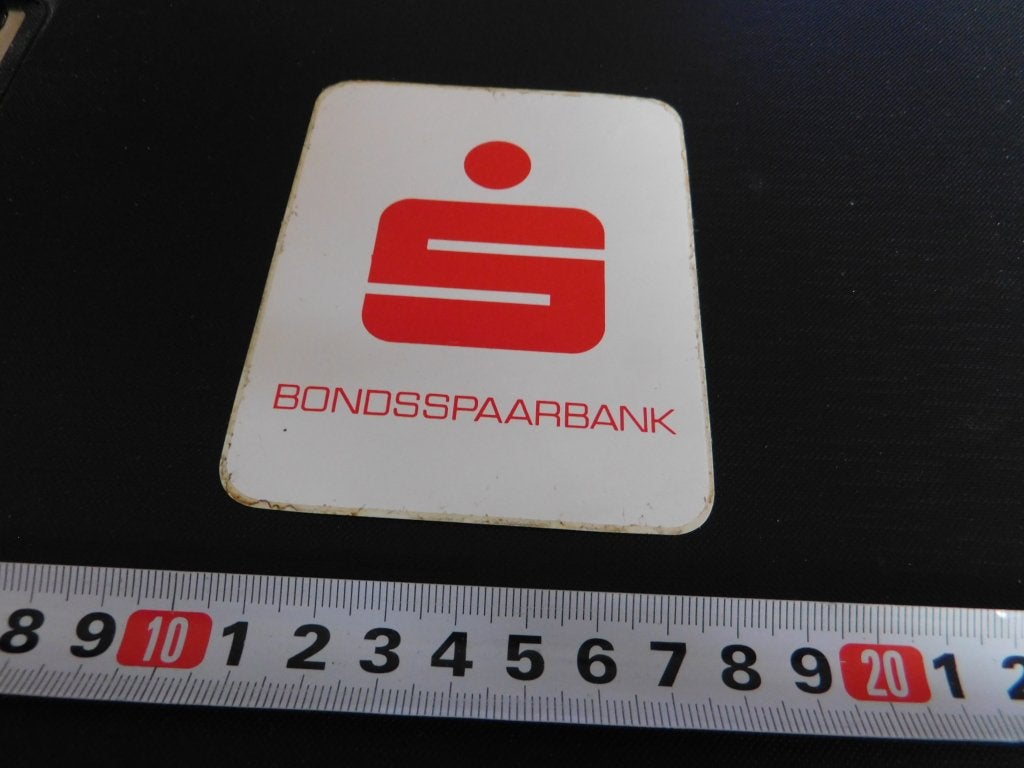 sticker Bondsspaarbank logo KJ669 *, Ophalen, Zo goed als nieuw