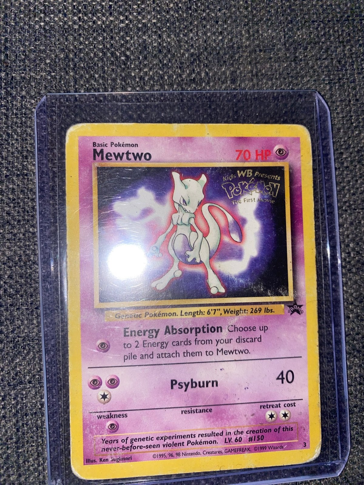 Mewtwo Pokémon kaart - Kids' WB Presents Pokémon The First M, Ophalen of Verzenden, Gebruikt, Losse kaart