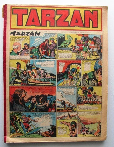 Bundeling Tarzan Weekblad / uitgave Mondial uit 1948 !, Eén stripboek, Ophalen of Verzenden, Gelezen