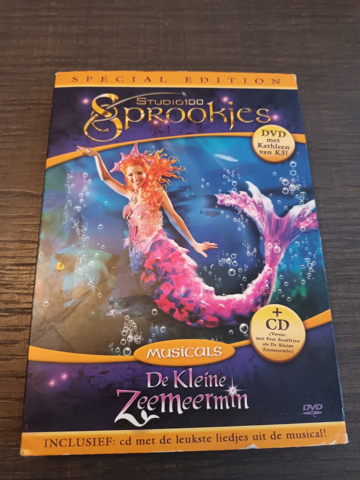 dvd + cd De Kleine Zeemeermin musical, Alle leeftijden, Ophalen of Verzenden, Zo goed als nieuw