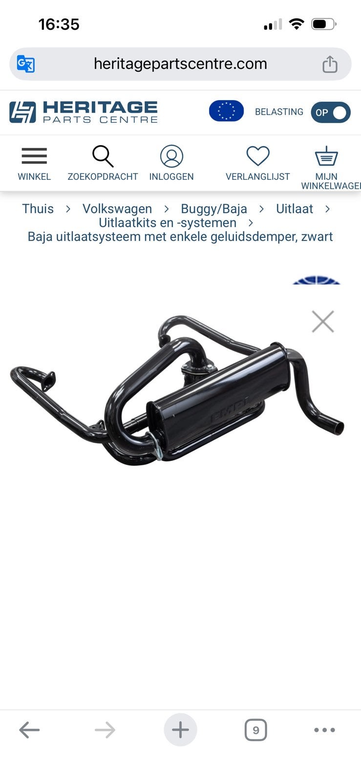 VW Baja Kever / Buggy Uitlaat -, Ophalen of Verzenden, Gebruikt, Volkswagen