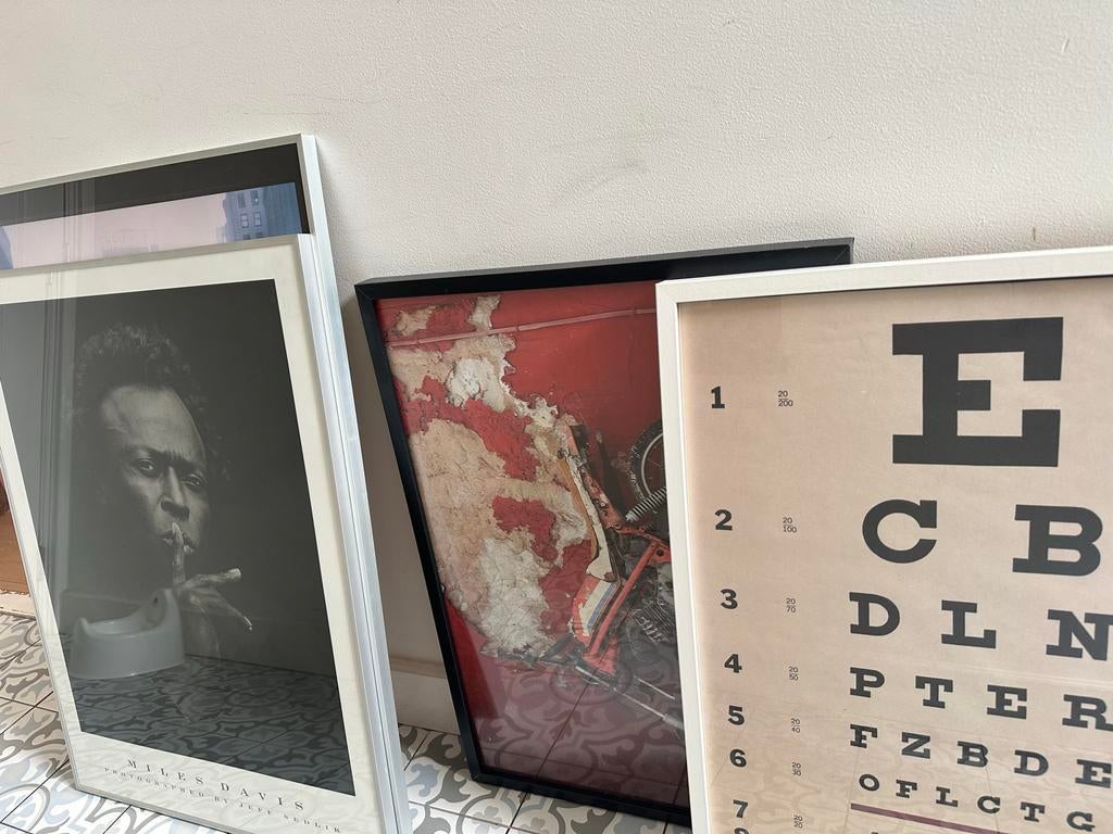 Grote fotolijsten wit, zwart, zilver, Ophalen, Overige materialen, Gebruikt, 75 cm of meer
