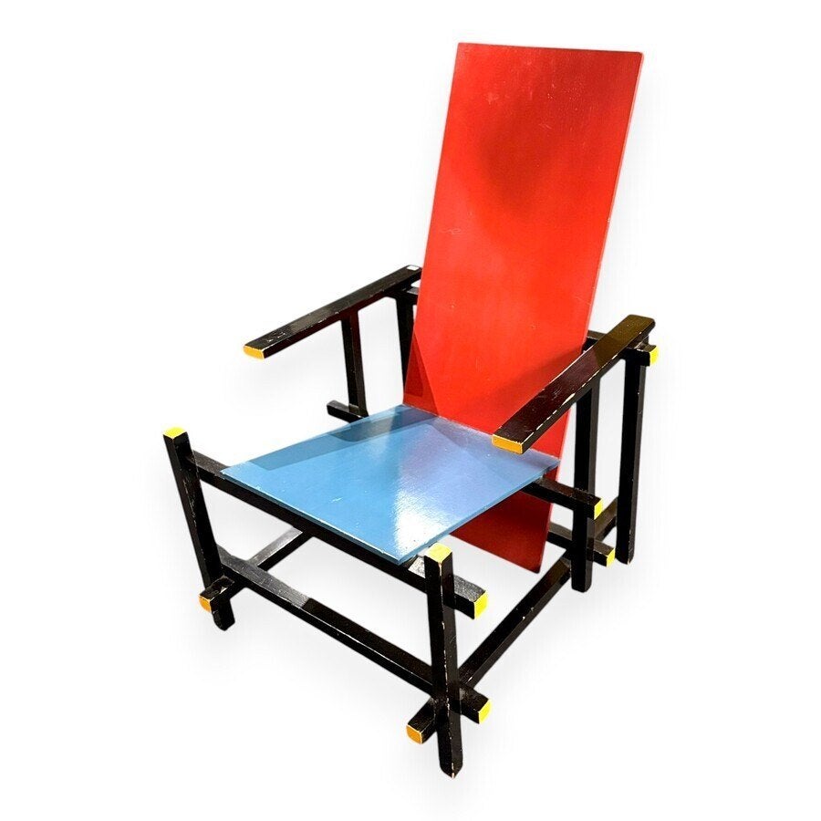 Rietveld stoel, Gebruikt, Ophalen of Verzenden, Eén, Rood