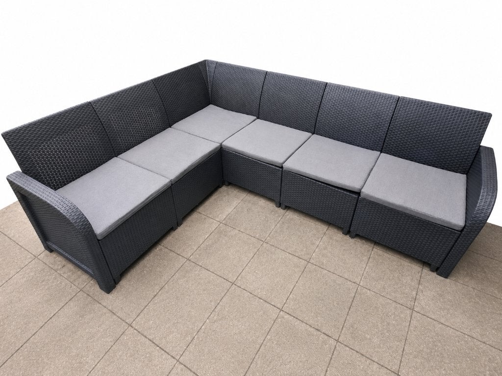 Keter Hoekbank Rosalie - Antraciet - 5 Personen, Tuin en Terras, Ophalen, 5 zitplaatsen, Zo goed als nieuw, Loungeset