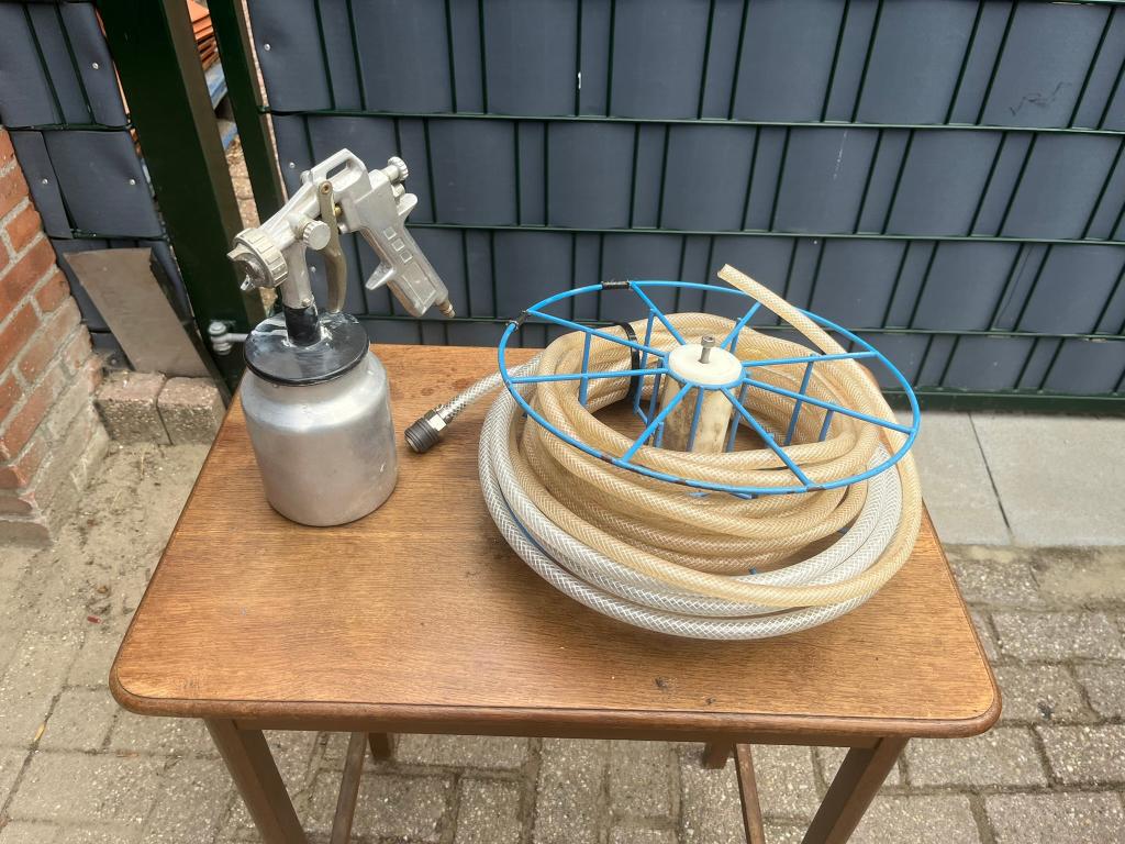 Verfspuit voor compressor met luchtslang, Ophalen of Verzenden, Gebruikt, Verfspuit of Verfpomp