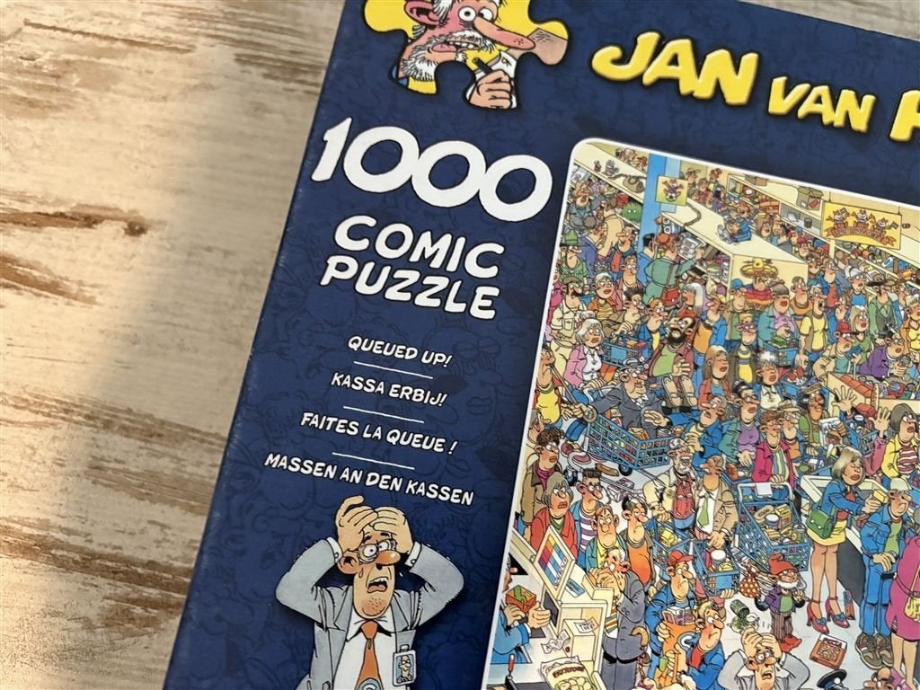 Jan van Haasteren - kassa erbij - 1000 stuks - s2076, Verzenden, 500 t/m 1500 stukjes, Zo goed als nieuw