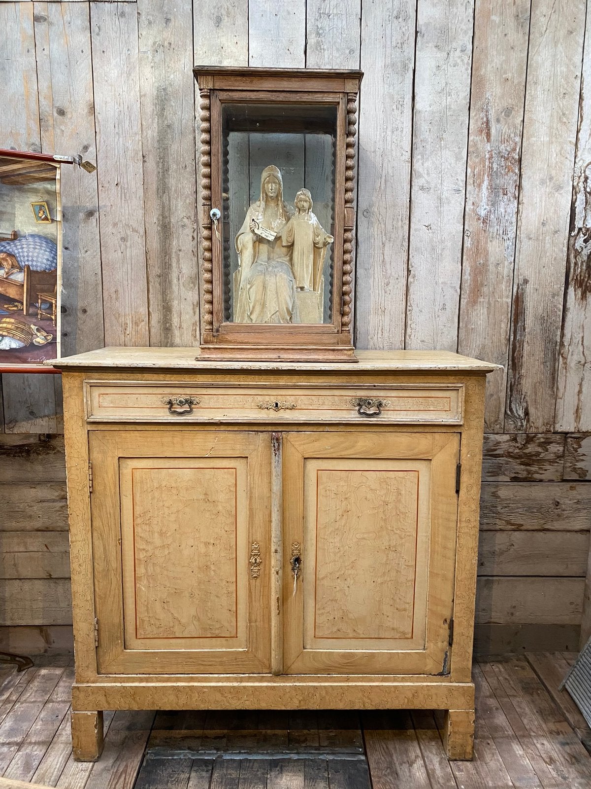 Antieke Brocante Franse kast dressoir