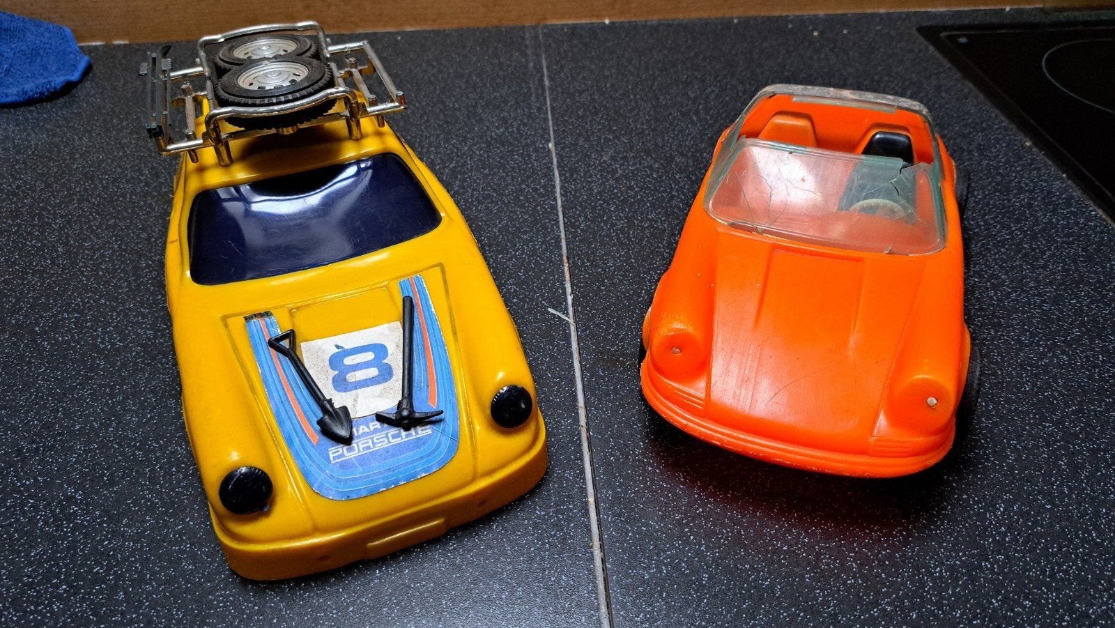 2 Grote Porsche 911 Modellen uit de Jaren '70, Ophalen of Verzenden, Gebruikt