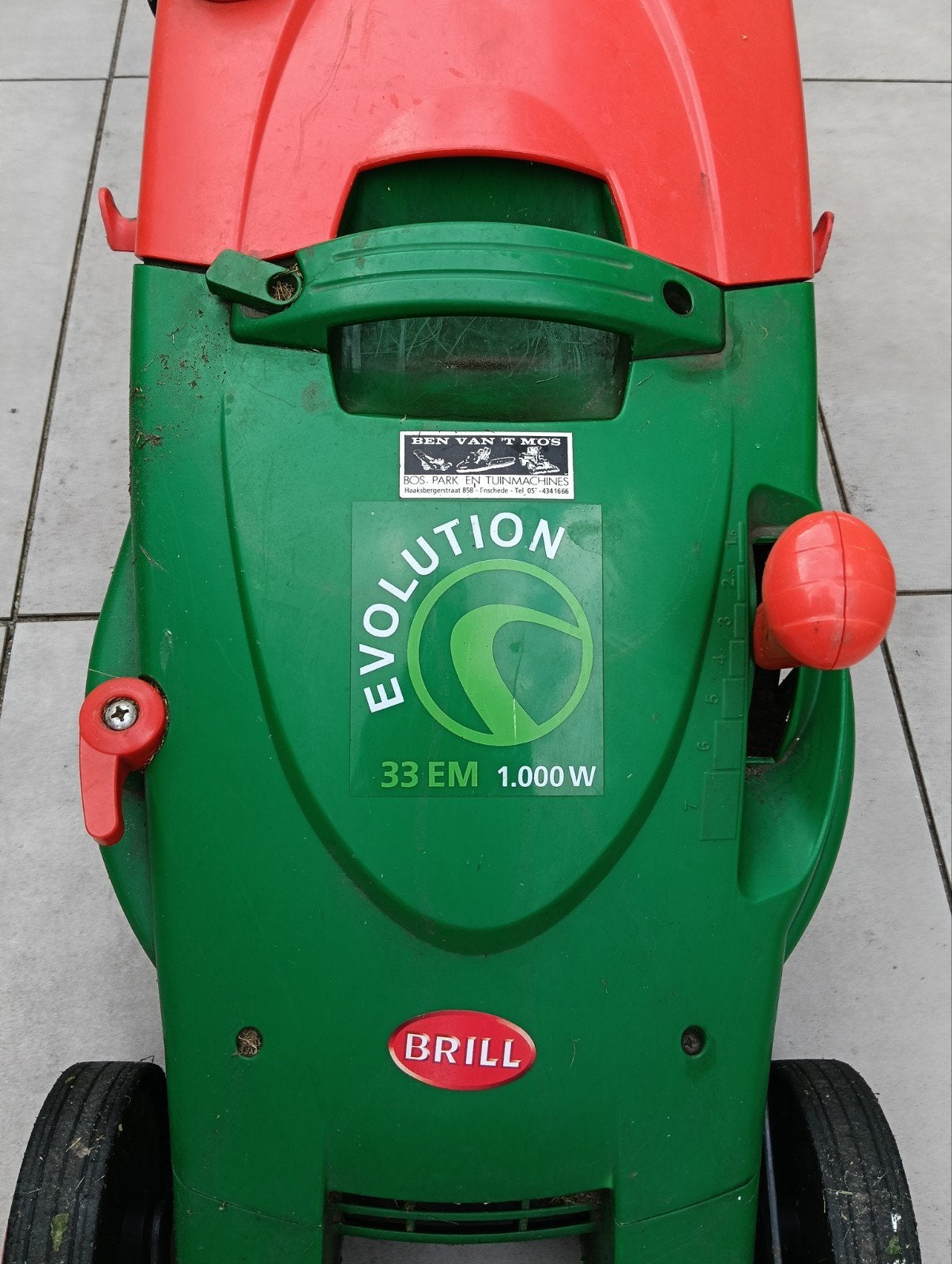 Brill Evolution 33 EM 1000W Elektrische Grasmaaier, Ophalen, Cirkelmaaier, Gebruikt, Elektrische grasmaaier