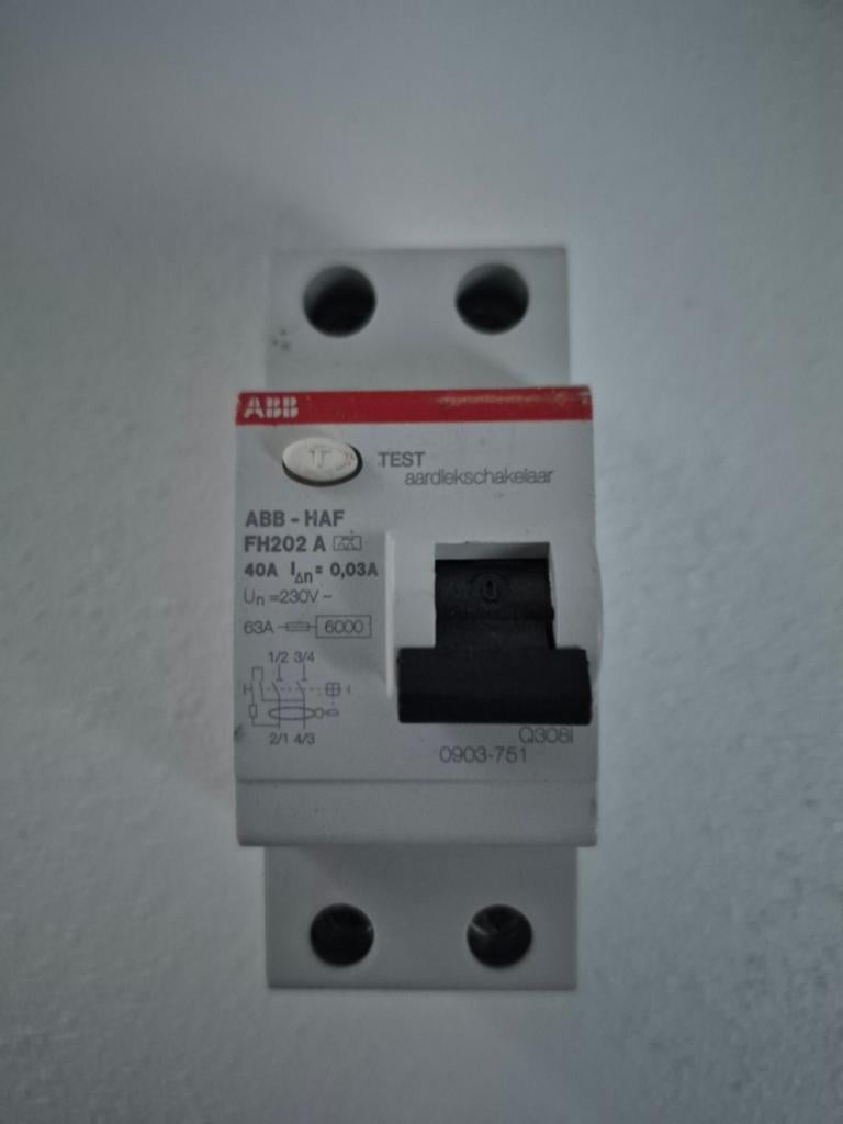 ABB-HAF Aardlekschakelaar 40A 0.03A FH202 A, Hobby en Vrije tijd, Elektronica-componenten, Ophalen of Verzenden, Nieuw