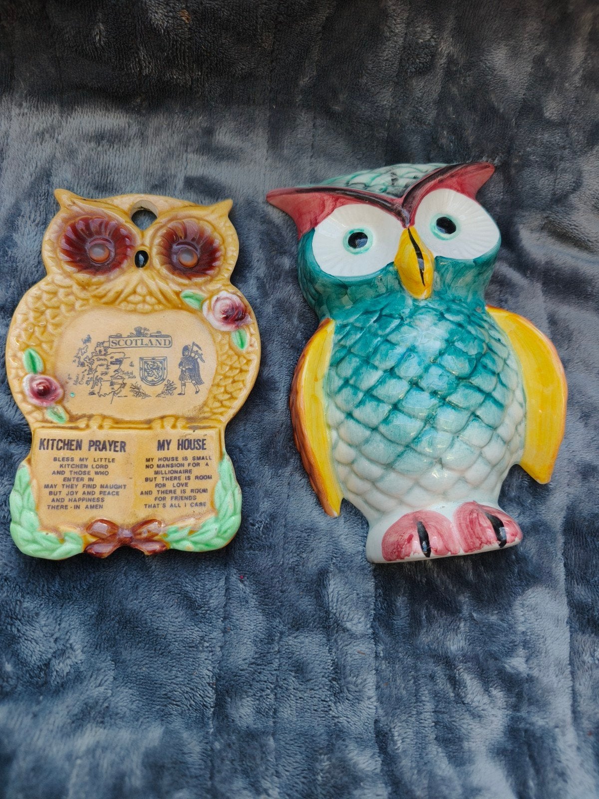 Vintage Uilen Wanddecoratie - Keramiek, Ophalen of Verzenden