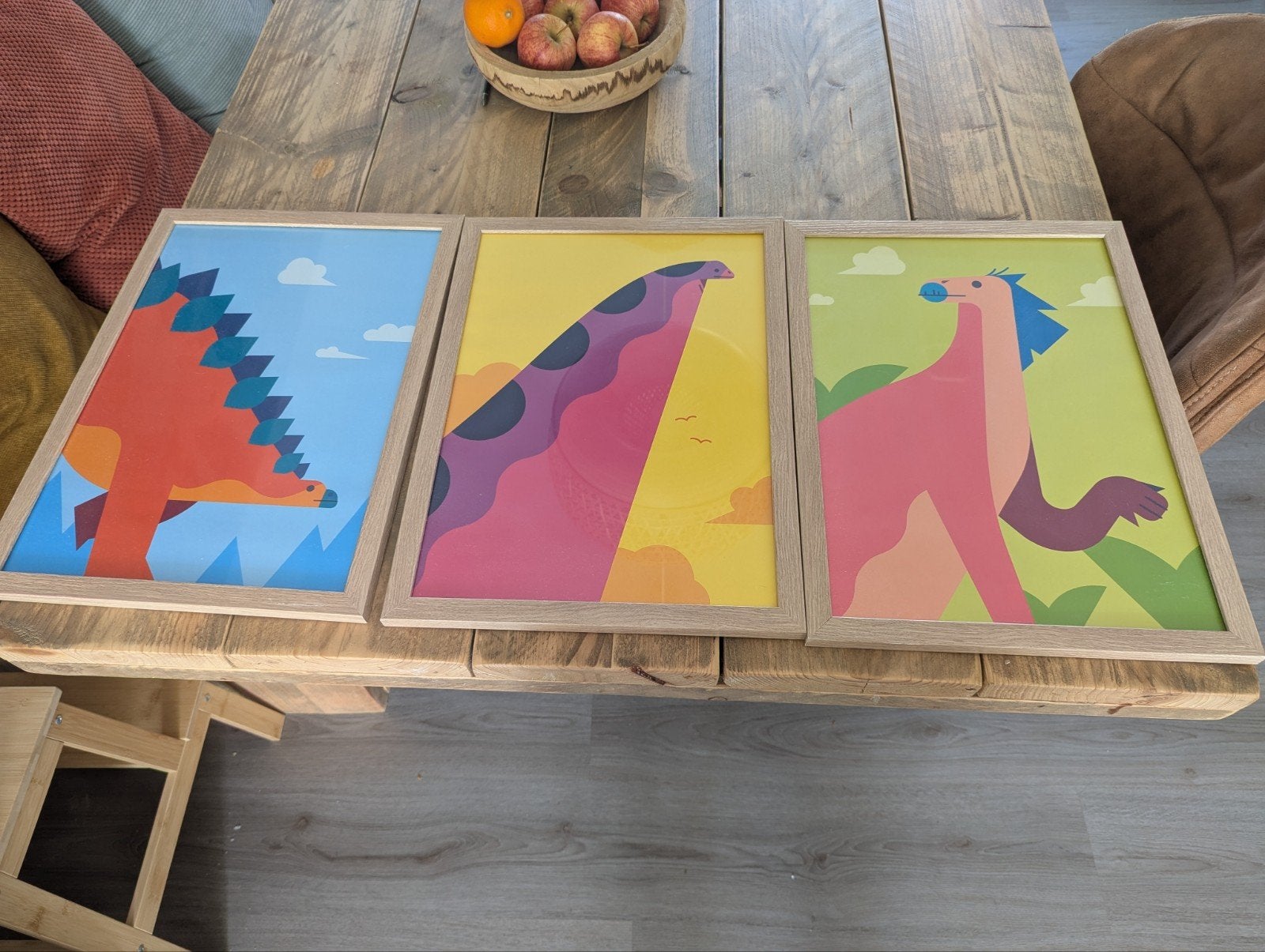 Dino posters, 3 stuks (A3) van Kurzgesagt (zonder lijsten), Ophalen of Verzenden, Gebruikt, Wanddecoratie
