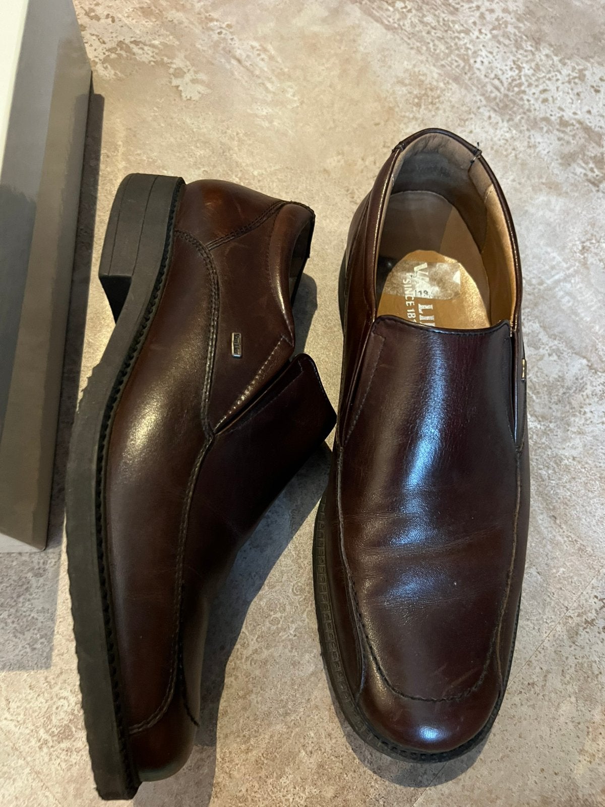 VAN LIER instappers maat 7,5 origineel zgan, Loafers, F, G, Bruin