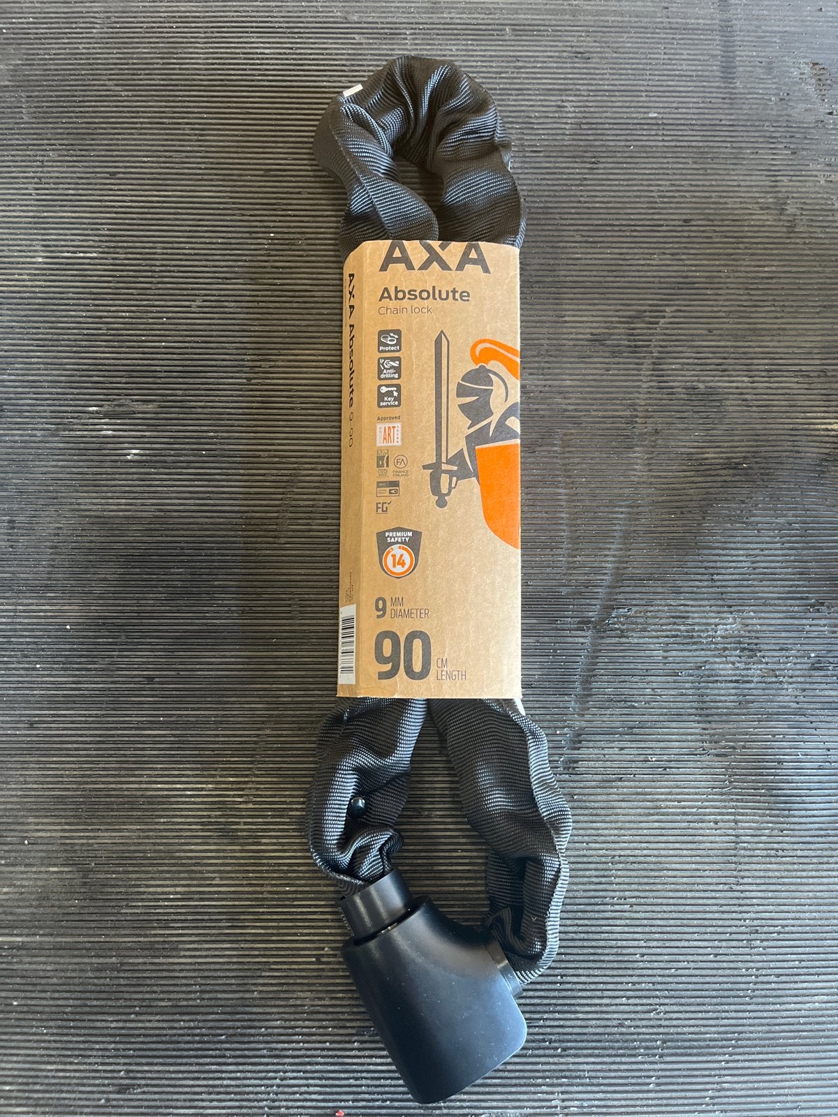 AXA Absolute Kettingslot - 90 cm, 9 mm diameter, Ophalen of Verzenden, Nieuw, Kettingslot