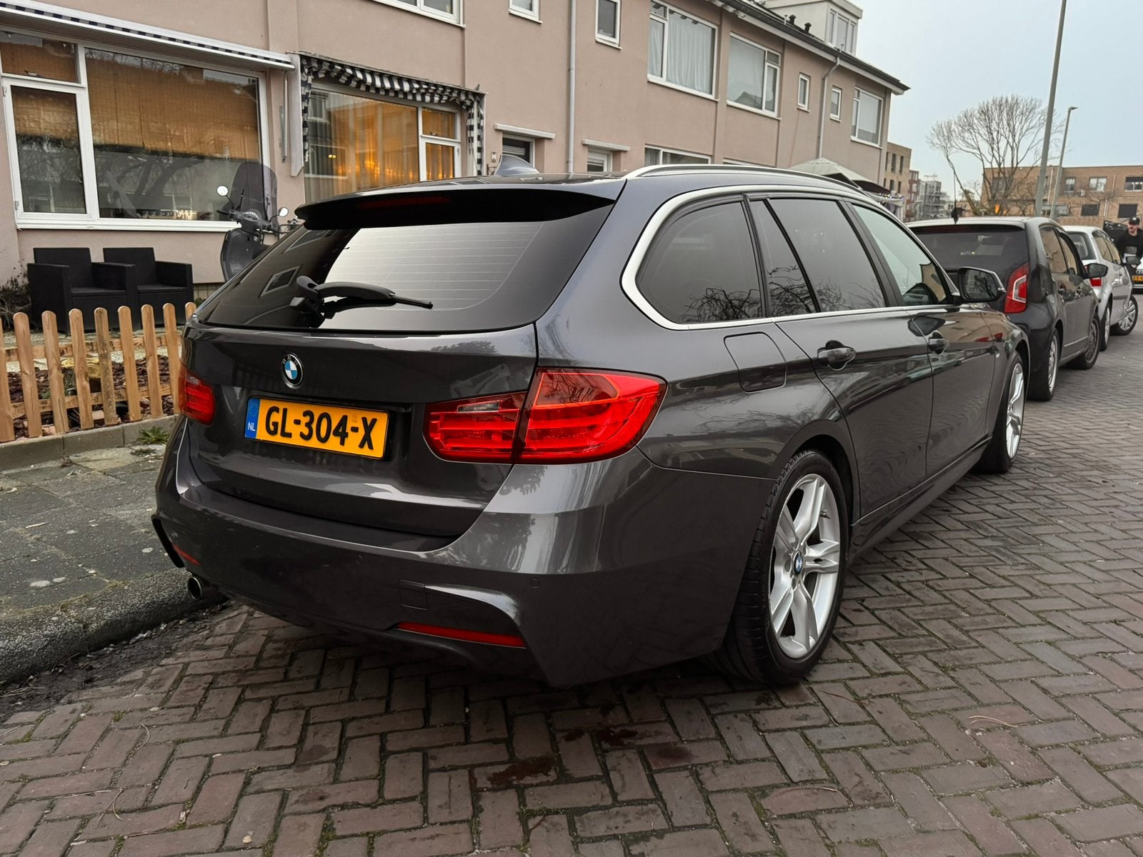 BMW 316i Touring AUT 2015 Grijs M-pakket Volleder Stoelverw, Automaat, Zwart, 4 cilinders, 1445 kg