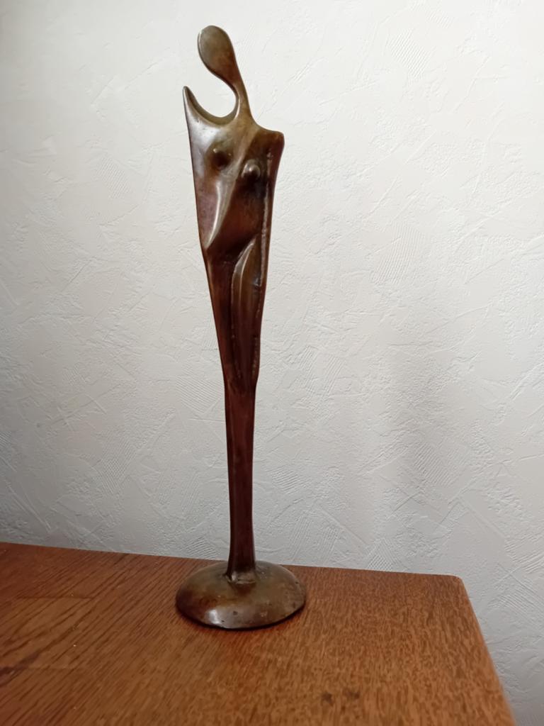 SCULPTUUR BRONS VROUW FRANS BEELD BRONS, Ophalen of Verzenden
