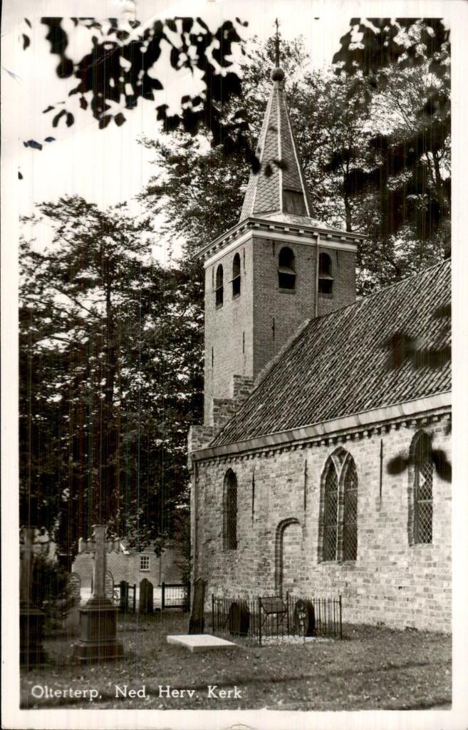 Olterterp - Ned. Herv. Kerk - Toren, Ophalen of Verzenden, 1940 tot 1960, Gelopen, Friesland
