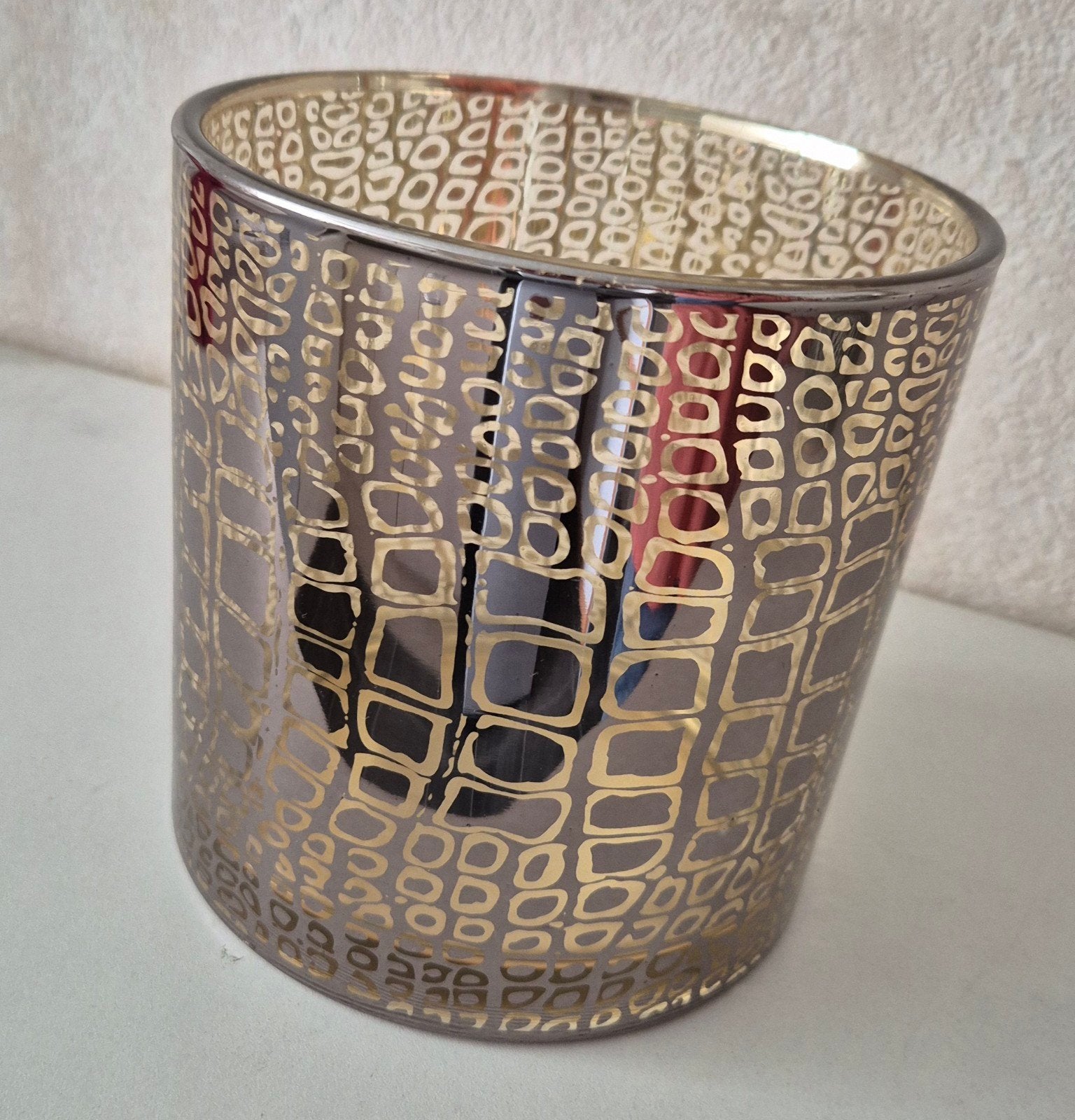 PTMD Silver glass stormlight snake print, Ophalen, Zo goed als nieuw, Glas