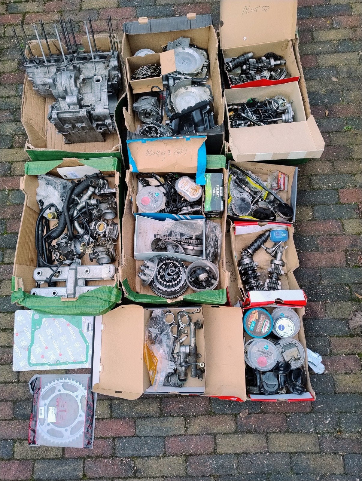 partij onderdelen FZR 1000 exup, Motoren, Ophalen, Gebruikt