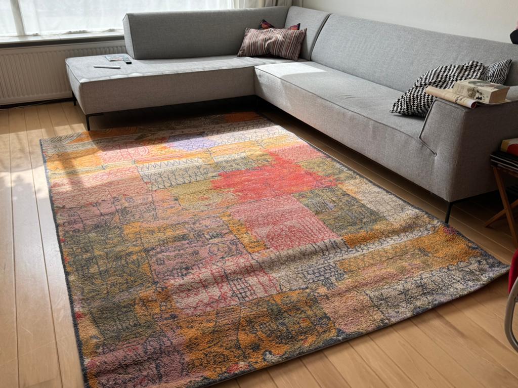 Vloerkleed/weinig gebruikt/1,83m x 2,75m/wol, Ophalen, Zie foto, Overige kleuren, 150 tot 200 cm