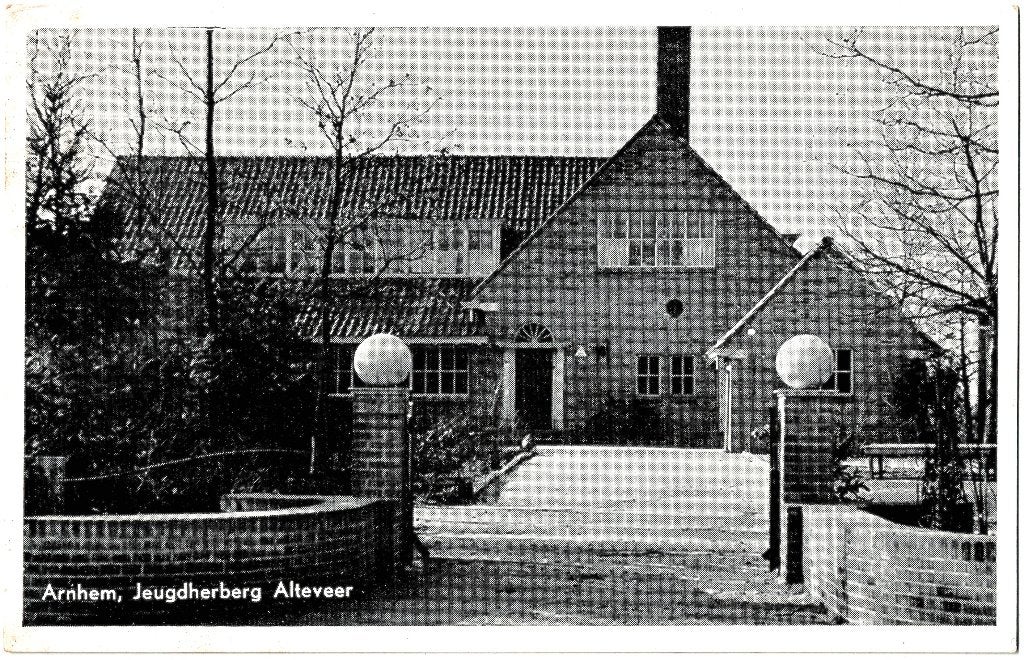 Arnhem (Gel), Jeugdherberg Alteveer, verstuurd 1954,, Verzenden, 1940 tot 1960, Gelopen, Gelderland