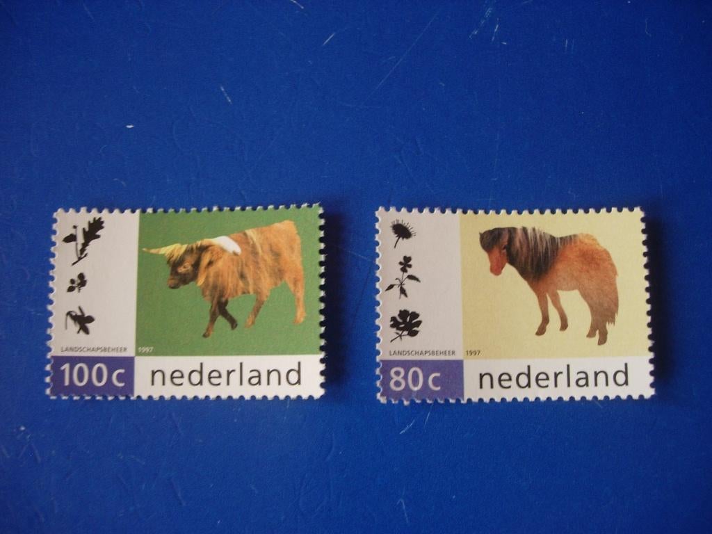 NL Nederland Natuur en milieu 1997 serie van 2 zegels, Verzenden, Na 1940, Postfris