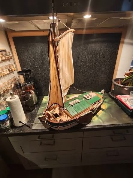 model zeilboot, Ophalen, Gebruikt