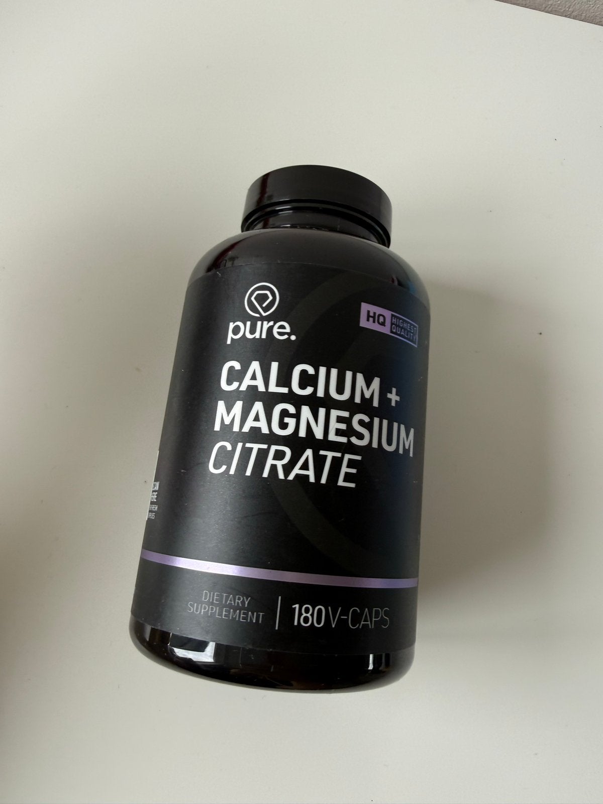 Pure. Calcium + Magnesium Citraat 180 V-Caps, Sport en Fitness, Gezondheidsproducten en Wellness, Ophalen of Verzenden, Nieuw