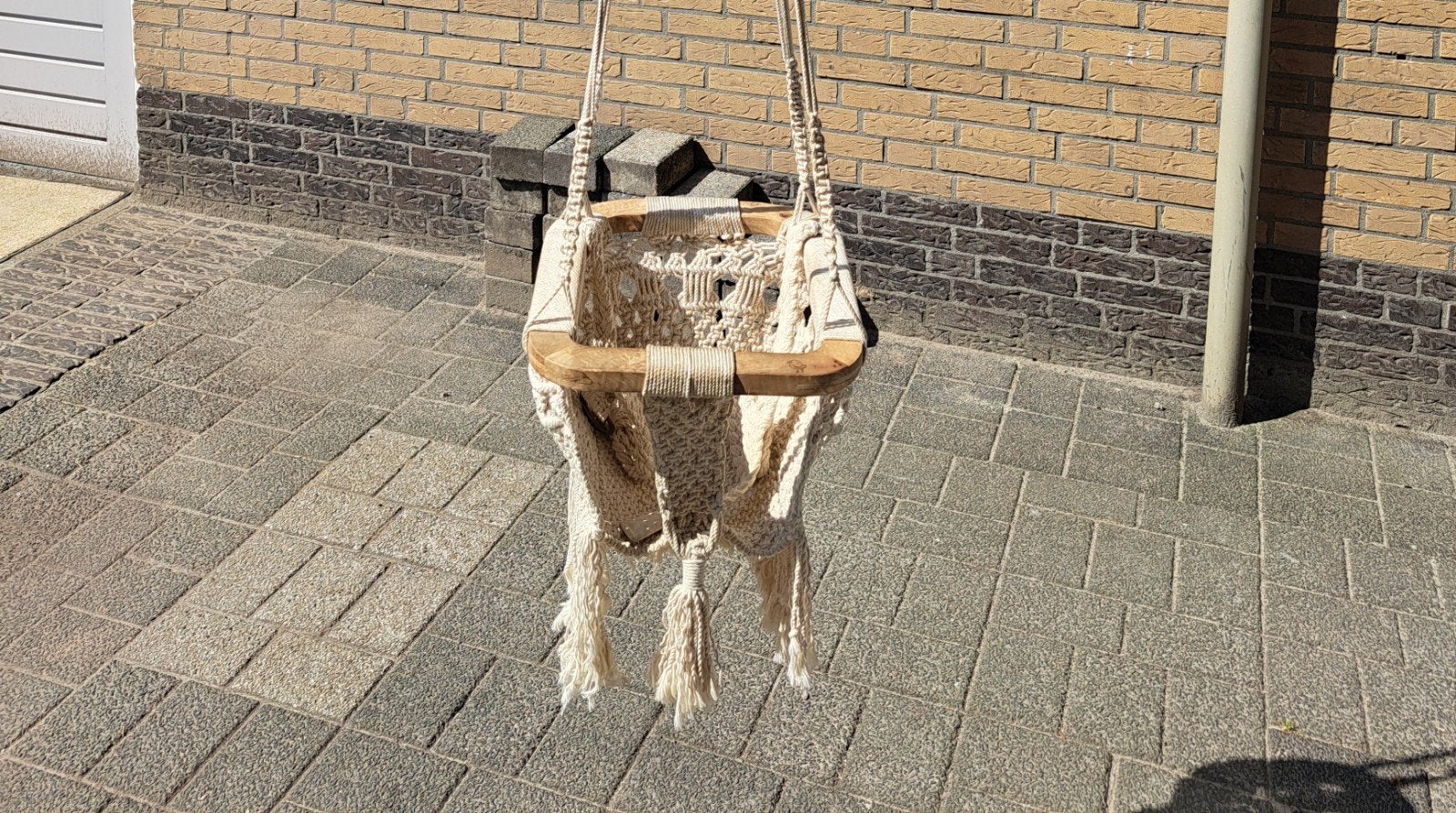 Handgemaakte Macramé Baby Schommel, Ophalen of Verzenden, Gebruikt, Overige typen