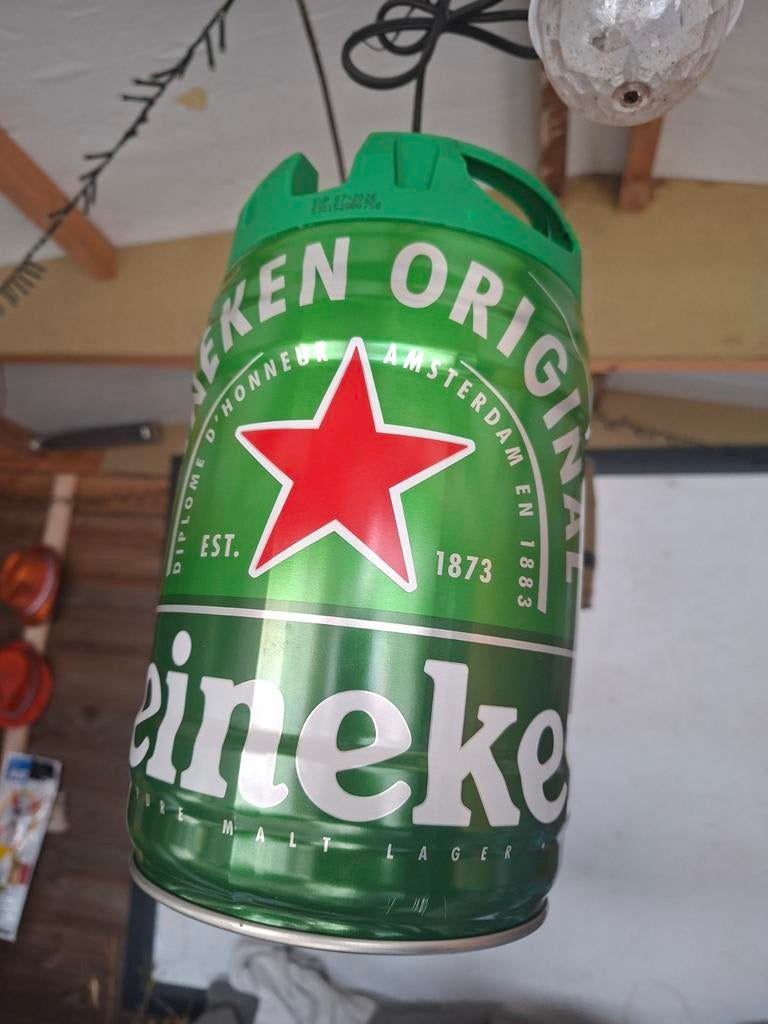 Heineken hanglamp, Huis en Inrichting, Lampen | Hanglampen, Ophalen, Zo goed als nieuw, Minder dan 50 cm